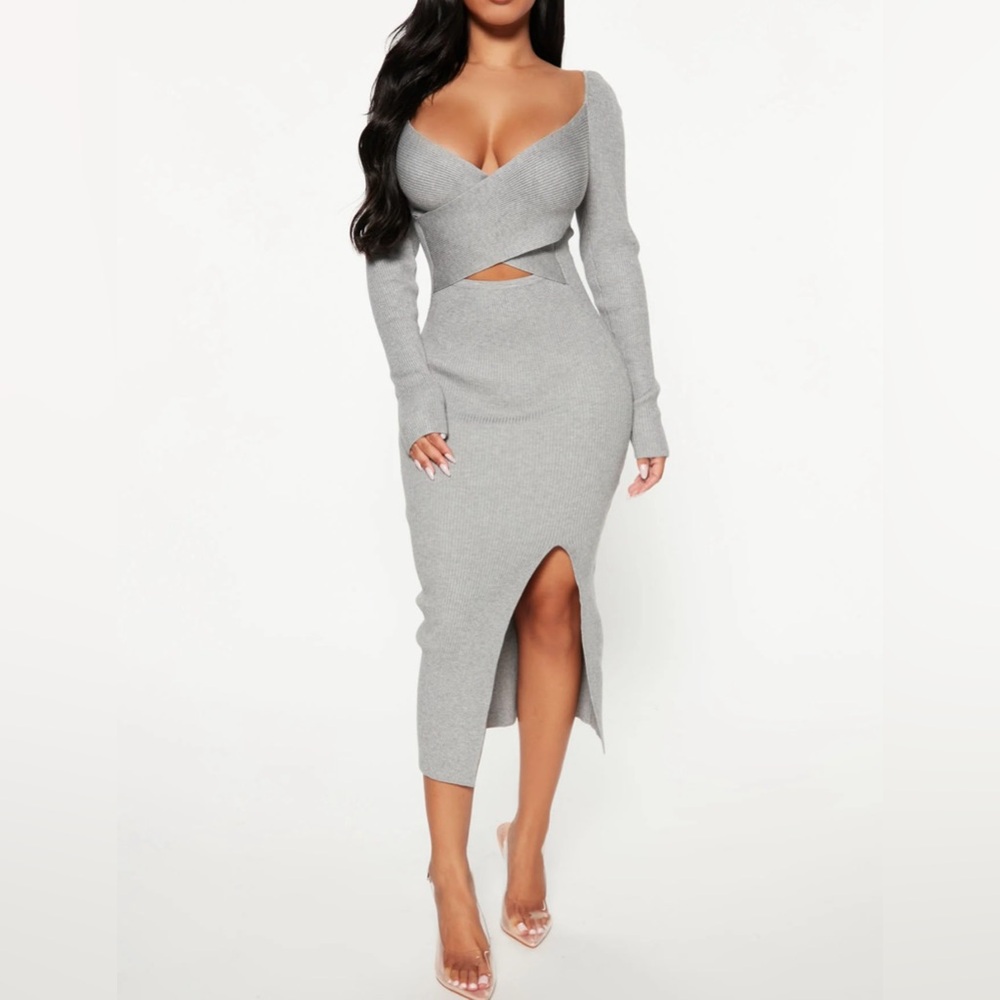 Sweater Midi Dress
- Heather Grey